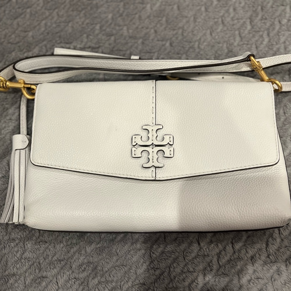 Tory Burch crossbody bag. Carried twice. White